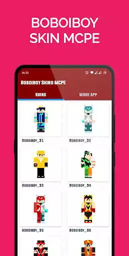 Play Boboiboy Skin For Minecraft PE as an online game Boboiboy Skin For Minecraft PE with UptoPlay