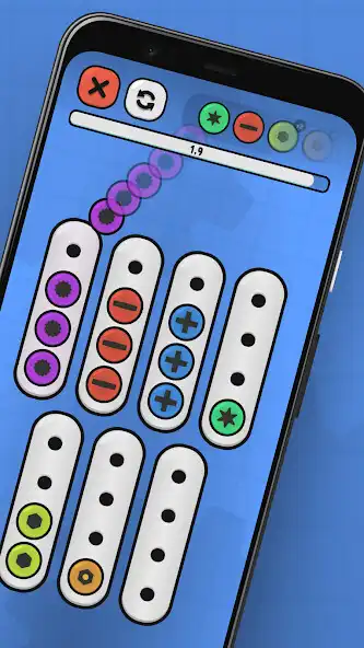 Play Bolt Sort: Color Sort Puzzle as an online game Bolt Sort: Color Sort Puzzle with UptoPlay