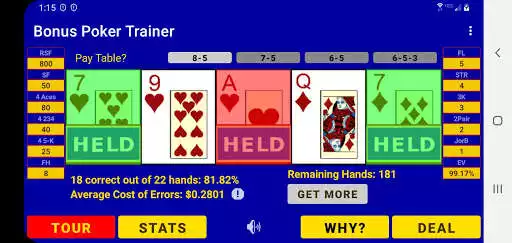 Play Bonus Poker Trainer  and enjoy Bonus Poker Trainer with UptoPlay