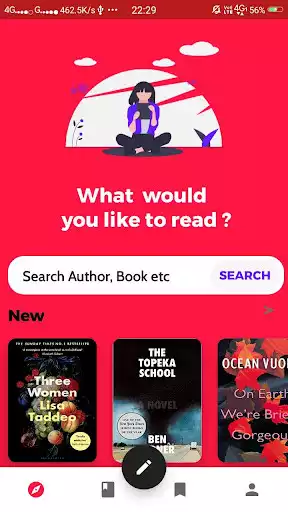 Play Bookly App (Book reviews , read and write stories) as an online game Bookly App (Book reviews , read and write stories) with UptoPlay