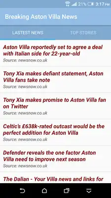 Play Breaking Aston Villa News