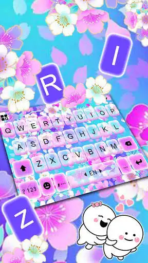 Play Bright Flowers 2 Keyboard Background as an online game Bright Flowers 2 Keyboard Background with UptoPlay