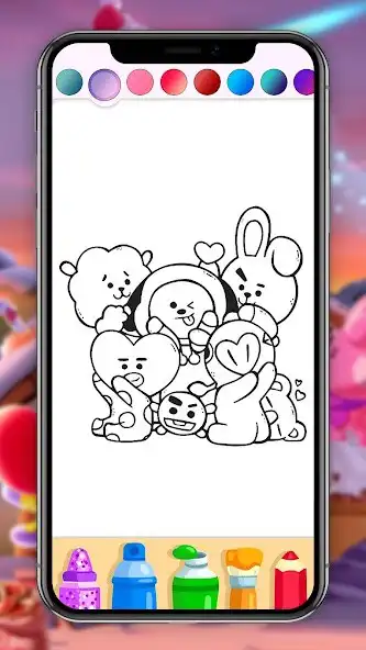 Play BT21 Coloring Page BTS  and enjoy BT21 Coloring Page BTS with UptoPlay