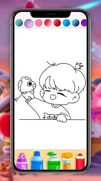 Play BT21 Coloring Page BTS as an online game BT21 Coloring Page BTS with UptoPlay