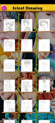 Play BTS coloring book 2022 as an online game BTS coloring book 2022 with UptoPlay