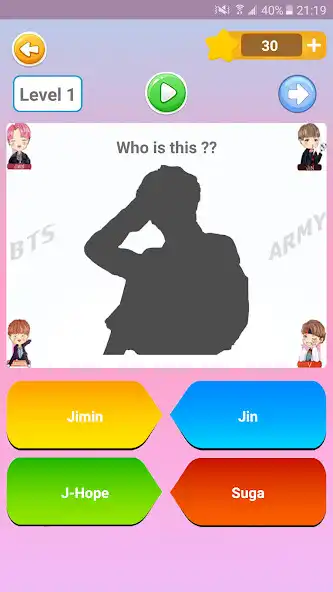 Play BTS Guess? Who is this? as an online game BTS Guess? Who is this? with UptoPlay