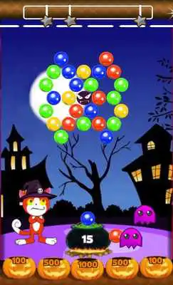 Play Bubble halloween cat