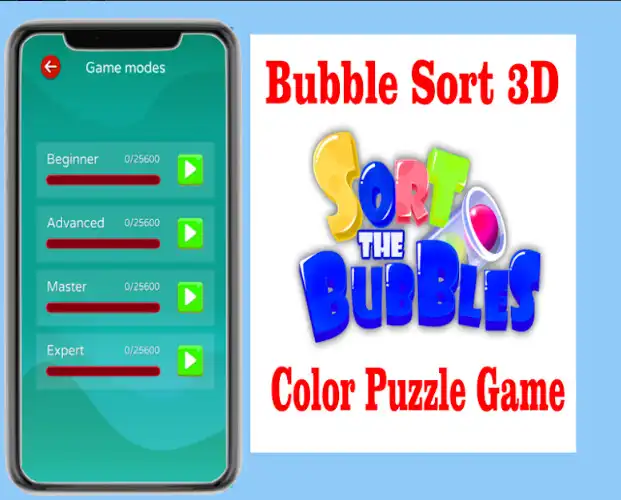 Play Bubble Sort 3D - Color Puzzle Game as an online game Bubble Sort 3D - Color Puzzle Game with UptoPlay