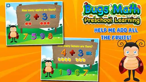 Play Bugs Learns Preschool Math as an online game Bugs Learns Preschool Math with UptoPlay