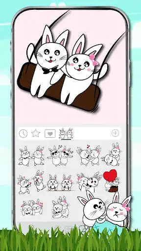 Play Bunny In Love Emoji Stickers  and enjoy Bunny In Love Emoji Stickers with UptoPlay