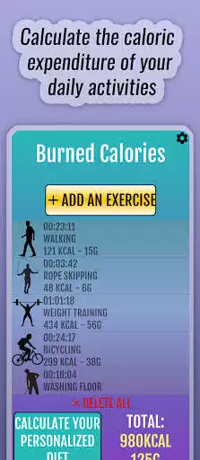 Play Burned calories by exercise  and enjoy Burned calories by exercise with UptoPlay