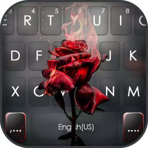 Play Burning Rose Keyboard Background APK