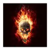 Free play online Burning Skull Live Wallpaper APK