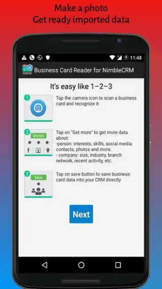 Play Business Card Reader for Nimble CRM as an online game Business Card Reader for Nimble CRM with UptoPlay