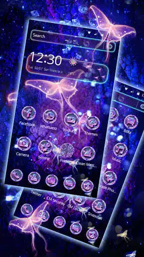 Play APK Butterfly Crystal Garden 2D Theme  and enjoy Butterfly Crystal Garden 2D Theme with UptoPlay com.launcher.theme.t211798054