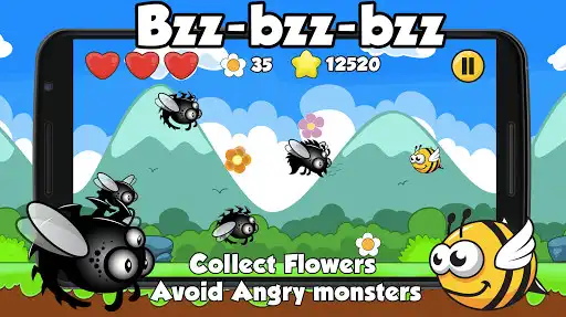 Play Bzz-bzz-bzz Bee Racing Arcade as an online game Bzz-bzz-bzz Bee Racing Arcade with UptoPlay