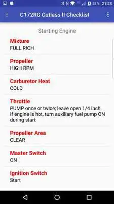 Play C172RG Cutlass II checklist Alabeo