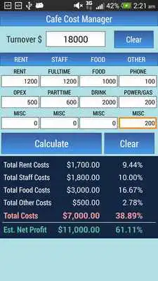 Play Cafe Cost Manager