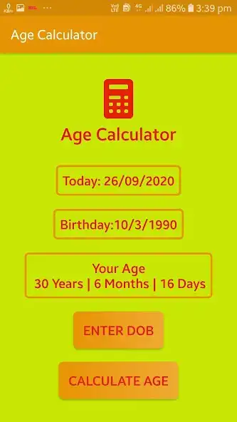 Play Calculate Your Age as an online game Calculate Your Age with UptoPlay