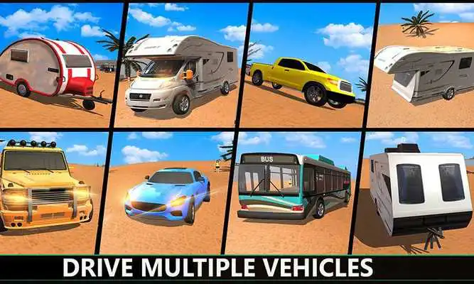 Play Camper Van Trailer Truck Driving Simulator