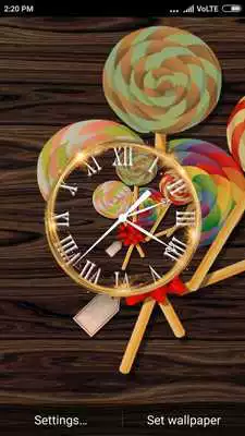 Play Candy Analog Clock Live Wallpaper