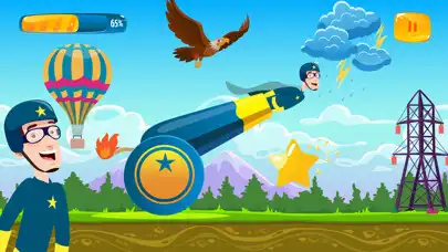 Play Cannon Man Fly To infinity. as an online game Cannon Man Fly To infinity. with UptoPlay