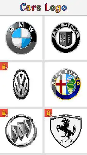 Play Cars Logo Color By Numbers-Pixel Art Coloring as an online game Cars Logo Color By Numbers-Pixel Art Coloring with UptoPlay