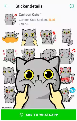 Play Cartoon Cat Stickers for WhatsApp  and enjoy Cartoon Cat Stickers for WhatsApp with UptoPlay