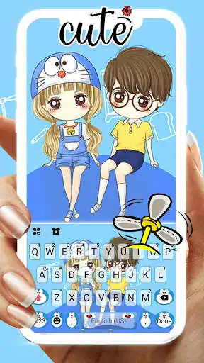 Play Cartoon Couple Love Keyboard Background  and enjoy Cartoon Couple Love Keyboard Background with UptoPlay