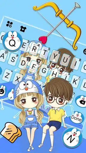 Play Cartoon Couple Love Keyboard Background as an online game Cartoon Couple Love Keyboard Background with UptoPlay