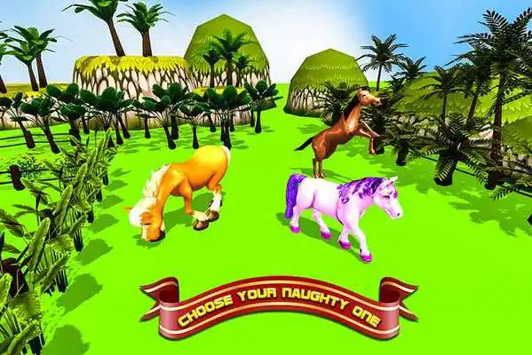 Play Cartoon Fun Horse Sim