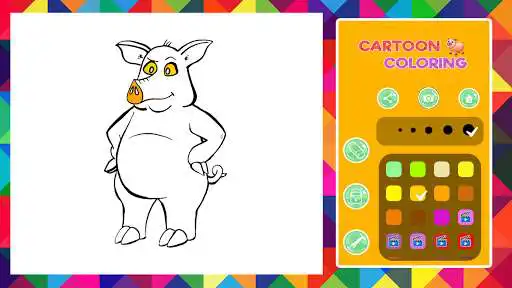 Play Cartoon Pig - Free Colouring Book as an online game Cartoon Pig - Free Colouring Book with UptoPlay