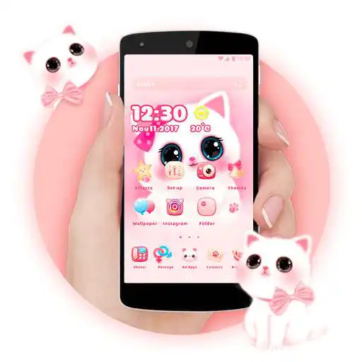 Free play online Cartoon Theme - Cute Kitty  APK