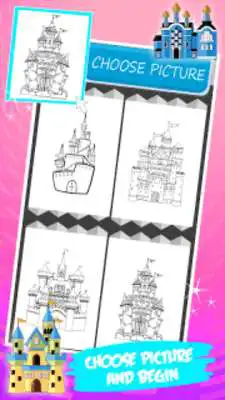 Play Castle Coloring Book as an online game Castle Coloring Book with UptoPlay