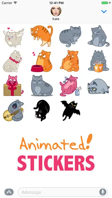 Play Cat Animated Stickers as an online game Cat Animated Stickers with UptoPlay