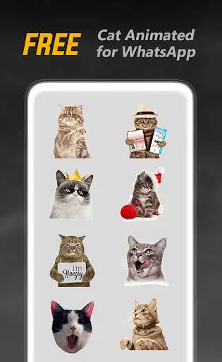 Play Cat Meme Animated Stickers as an online game Cat Meme Animated Stickers with UptoPlay