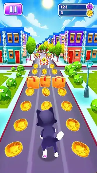 Play Cat Run: Kitty Runner Game  and enjoy Cat Run: Kitty Runner Game with UptoPlay