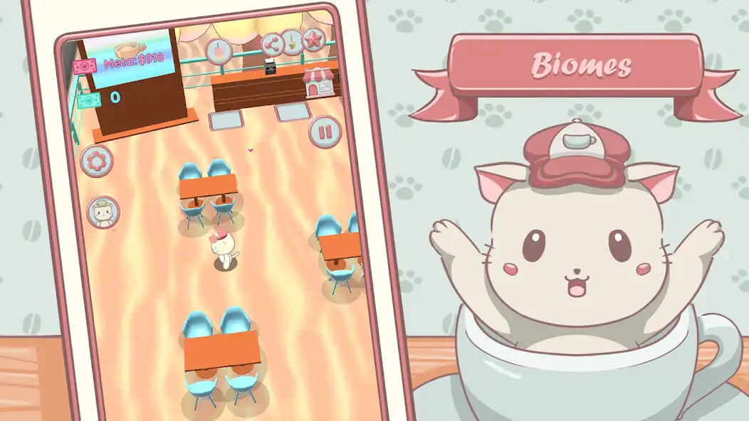 Play Cats and Coffee: Cute Café as an online game Cats and Coffee: Cute Café with UptoPlay