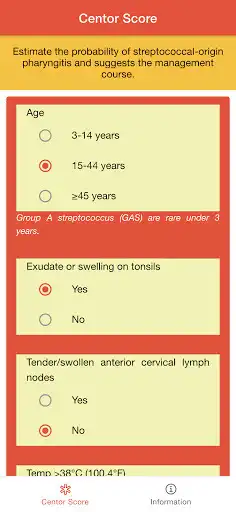 Play Centor Score for Sore Throat - Pharyngitis  and enjoy Centor Score for Sore Throat - Pharyngitis with UptoPlay