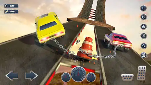 Play APK Chained Car Racing Drive Adventure  and enjoy Chained Car Racing Drive Adventure with UptoPlay com.gos.cardriving.impossiblestunts.breakchainrivals