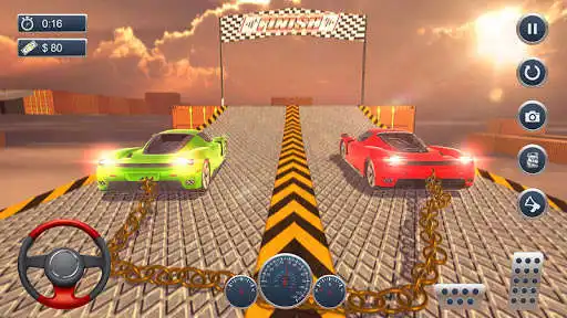 Play APK Chained Car Racing Drive Adventure  and enjoy Chained Car Racing Drive Adventure with UptoPlay com.gos.cardriving.impossiblestunts.breakchainrivals