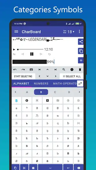 Play CharBoard - unicode symbols charMap character map  and enjoy CharBoard - unicode symbols charMap character map with UptoPlay