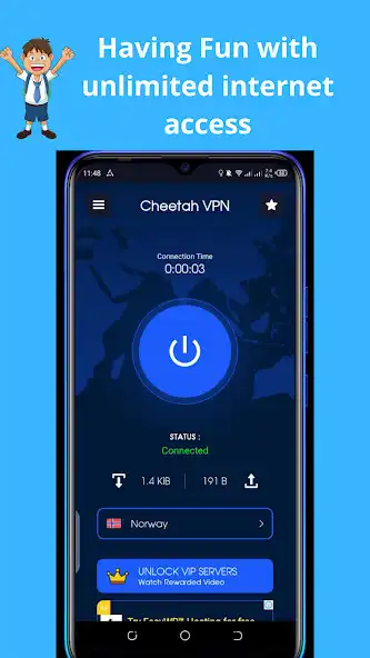 Play Cheetah VPN - Fast  Secure as an online game Cheetah VPN - Fast  Secure with UptoPlay