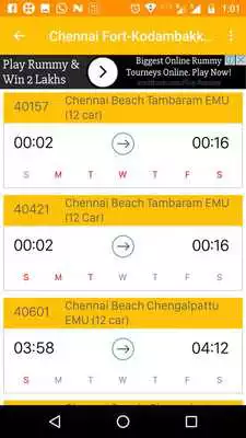 Play Chennai Local Train TimeTable Offline