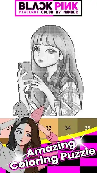 Play Chibi BlackPink Color By Number - Pixel Art  and enjoy Chibi BlackPink Color By Number - Pixel Art with UptoPlay