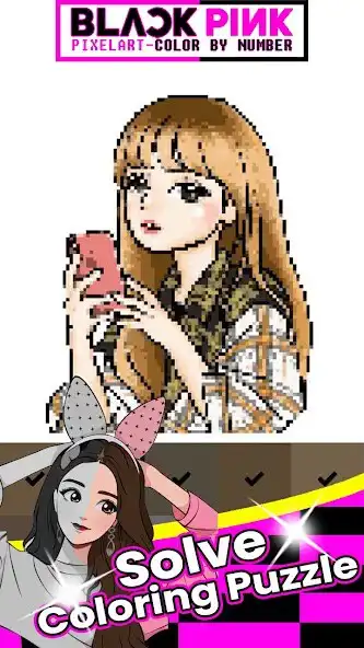 Play Chibi BlackPink Color By Number - Pixel Art as an online game Chibi BlackPink Color By Number - Pixel Art with UptoPlay