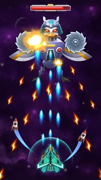 Play Chicken Attack: Galaxy Shooter as an online game Chicken Attack: Galaxy Shooter with UptoPlay