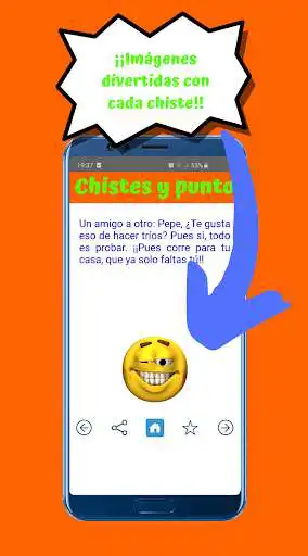 Play Chistes y punto (Tus chistes cortos gratis) as an online game Chistes y punto (Tus chistes cortos gratis) with UptoPlay