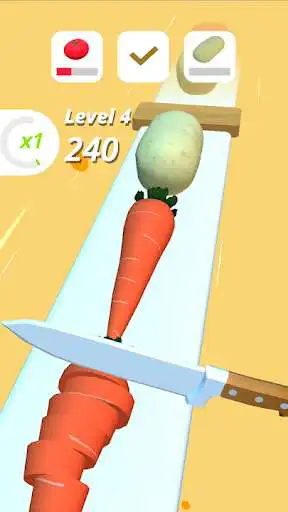 Play Chop Perfect Veggies slices as an online game Chop Perfect Veggies slices with UptoPlay