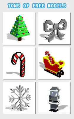 Play Christmas 3D Color by Number:Pixel Art 3D Coloring